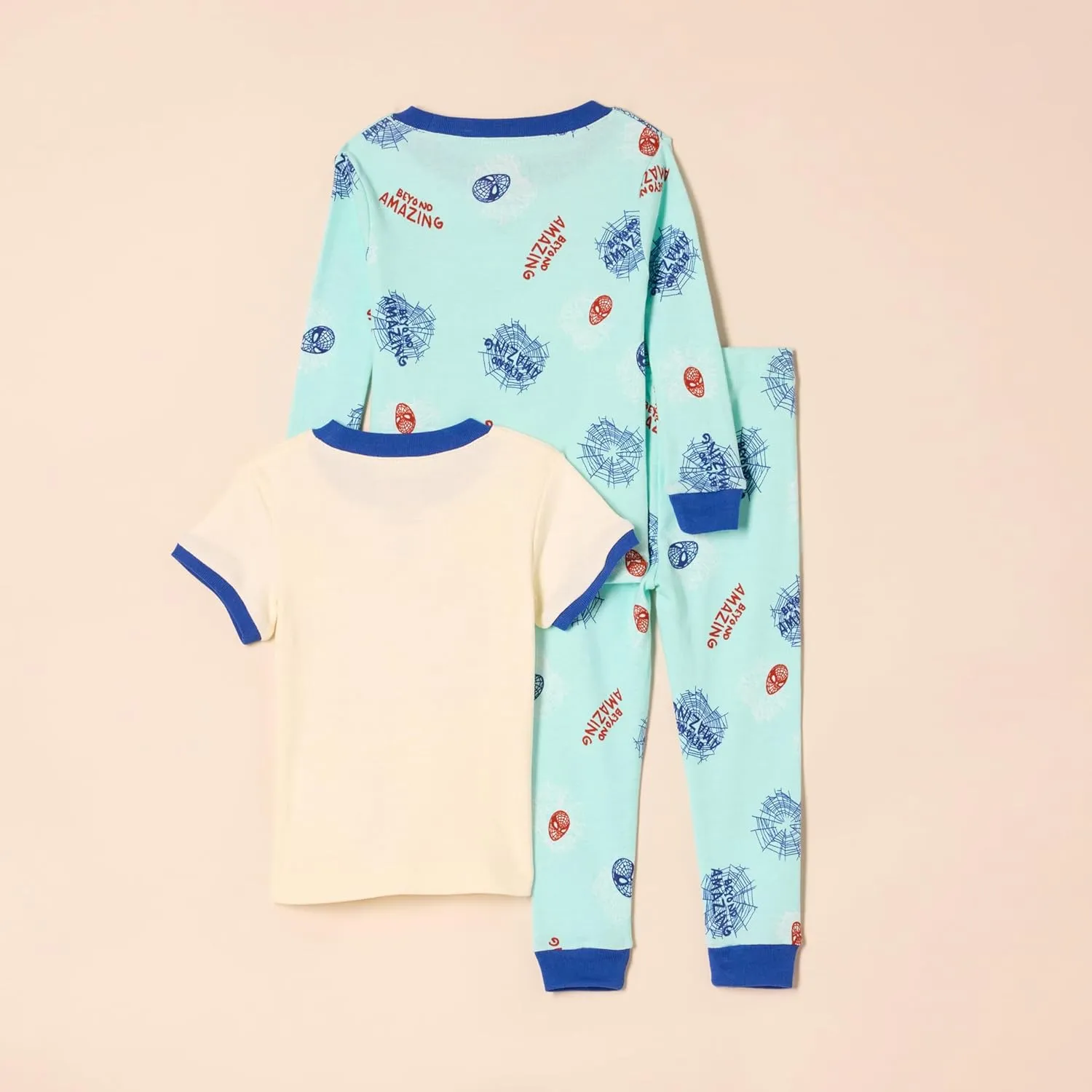 Amazon Essentials Marvel Boys and Toddlers' Snug-Fit Pajama Sleep Sets, 3-Piece