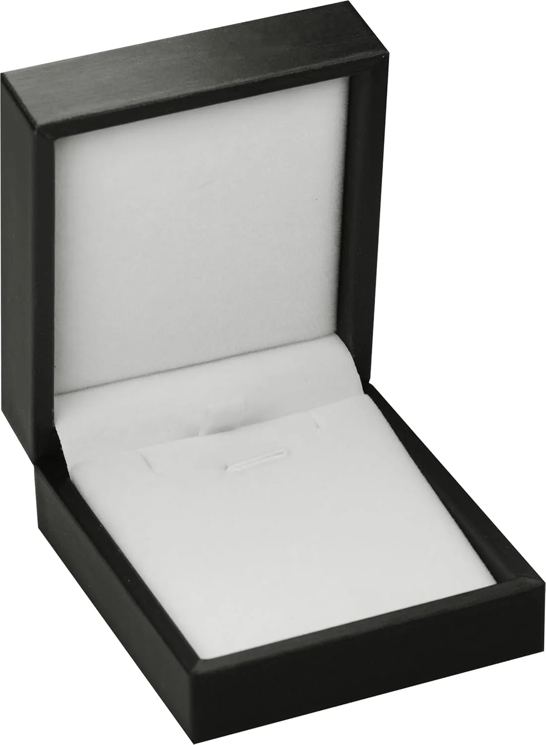 Black Color Necklace Earring Set Gift Box Luxury Soft Touch PU Leather Material Necklace Pendant Chain Jewelry Storage Box Size 2.87"(W)*3.35(D)*1.38(H)