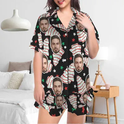 Custom Face Satin High Quality Pajama Set Silky Comfortable Sleepwear Loungewear