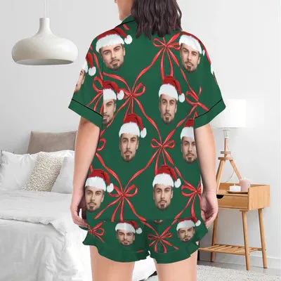 Custom Face Satin High Quality Pajama Set Silky Comfortable Sleepwear Loungewear