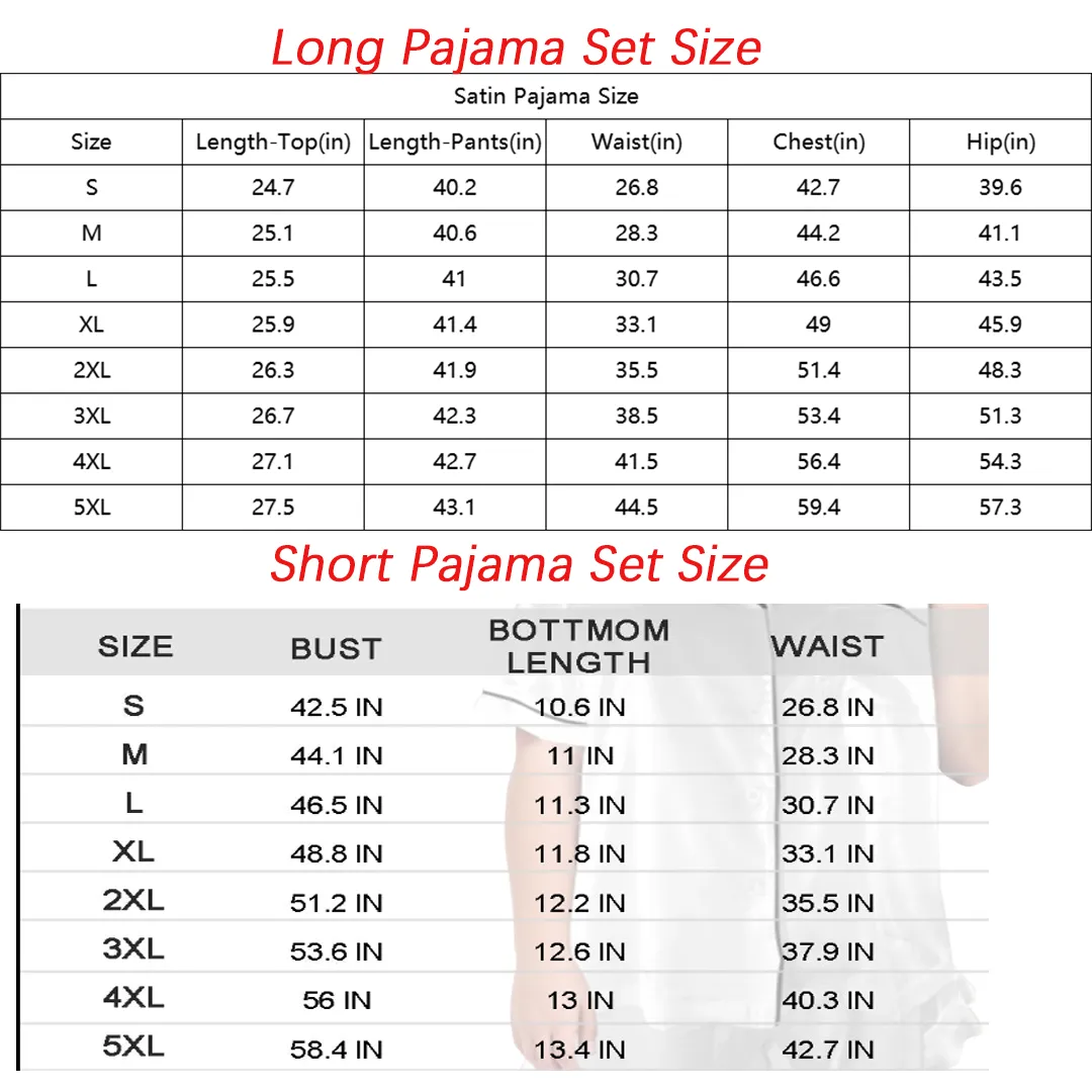 Custom Face Satin High Quality Pajama Set Silky Comfortable Sleepwear Loungewear