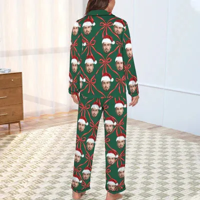 Custom Face Satin High Quality Pajama Set Silky Comfortable Sleepwear Loungewear