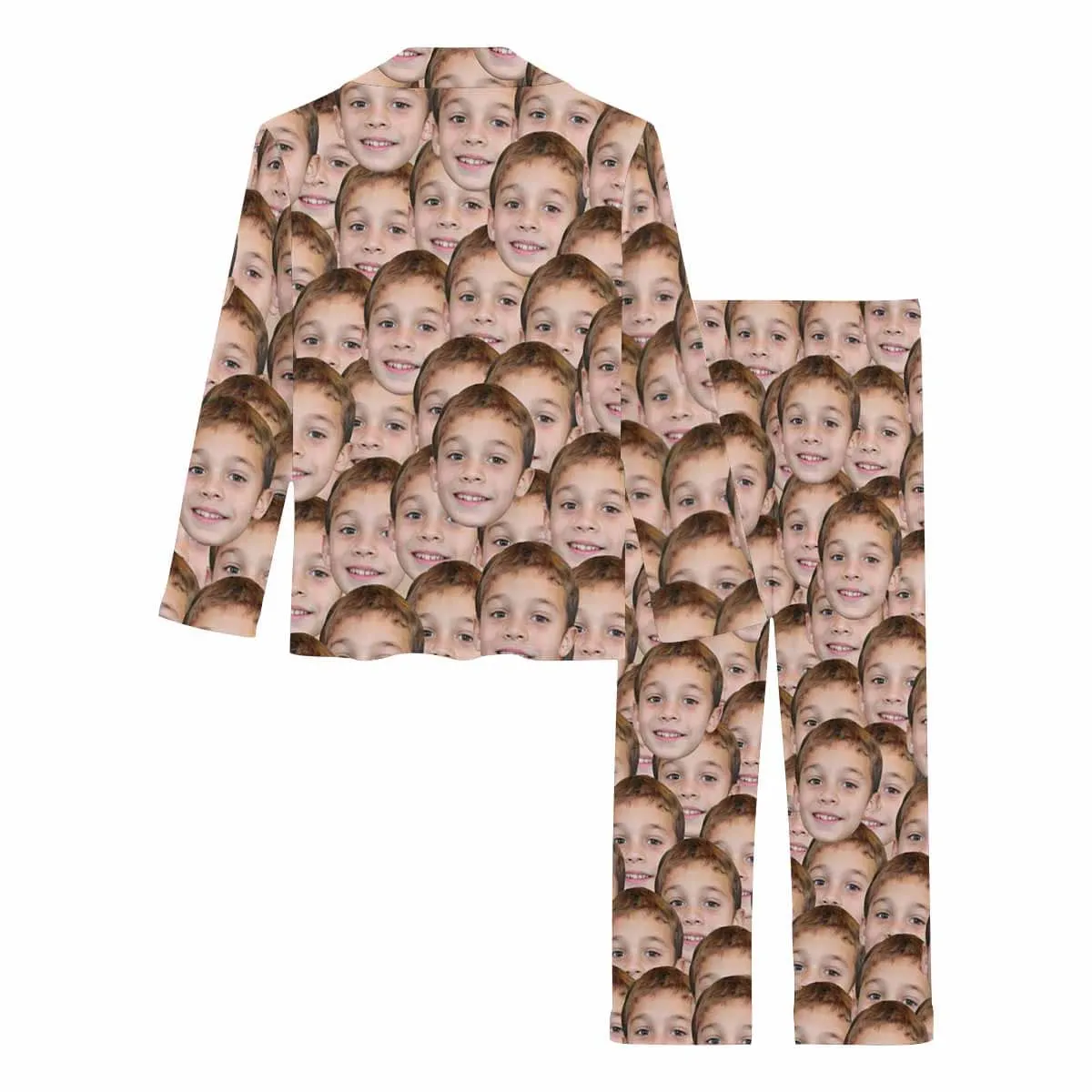 Custom My Baby Face Pajamas Women's Long Pajama Set Personalized Pajama Top&Pajama Bottom