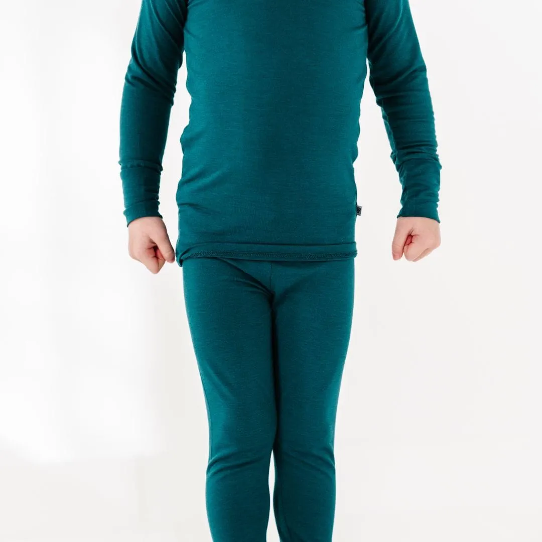 Deep Teal Two-Piece Pajama Set