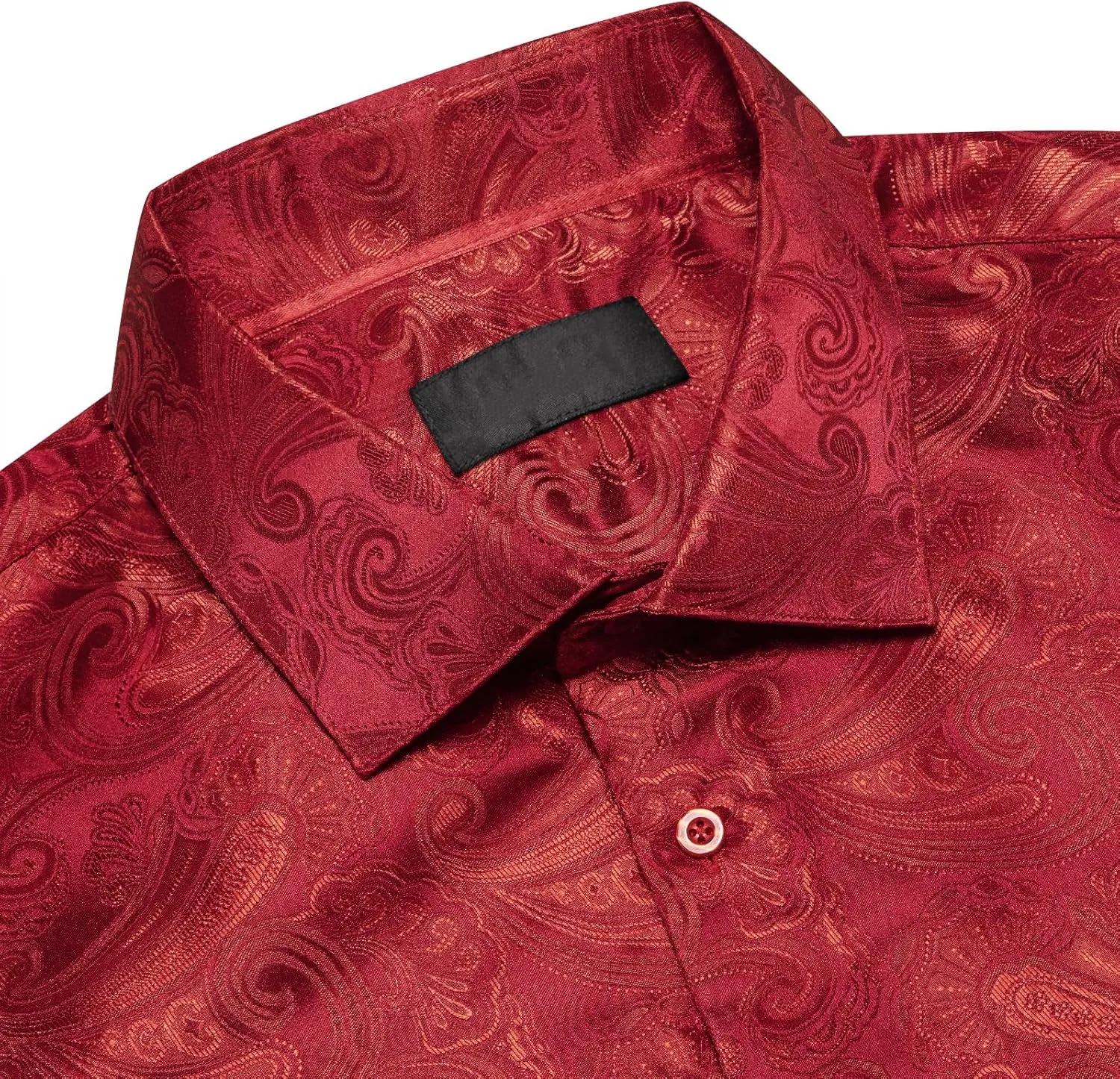 Dubulle Solid Mens Dress Shirt Satin Long Sleeve Business Casual Button Down Shirt with Pocket for Men