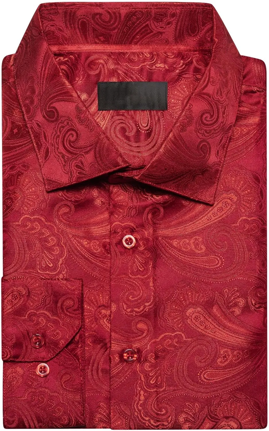 Dubulle Solid Mens Dress Shirt Satin Long Sleeve Business Casual Button Down Shirt with Pocket for Men