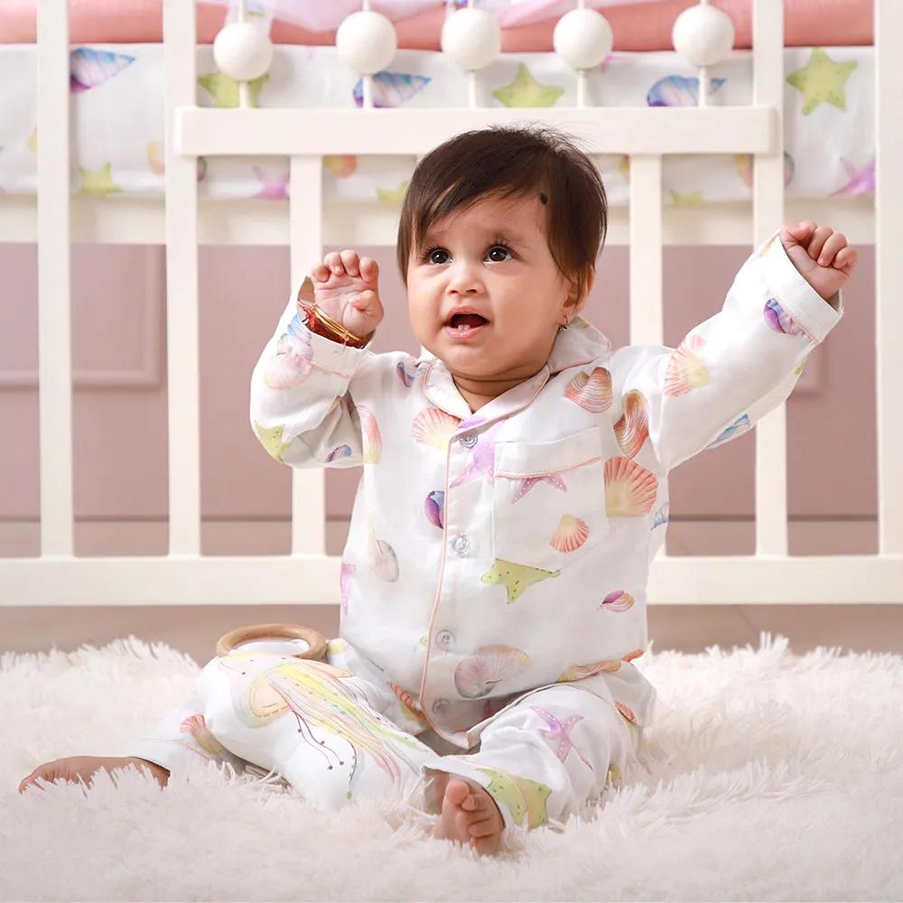 Fancy Fluff Organic Night Suit - Sea Fantasy