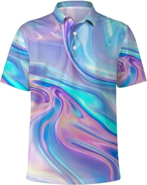 Funny Golf Shirts for Men,Funny Golf Polos for Men Short Sleeve,Mens 70s 80s Outfit Funny Hawaiian Golf Shirt
