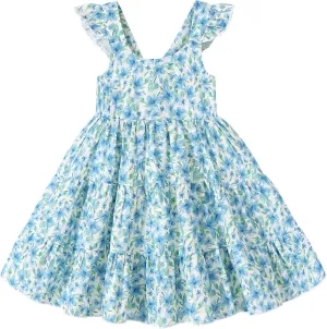Kids Toddler Baby Girls Rainbow Dress Princess Sleeveless Beach Butterfly Sundress