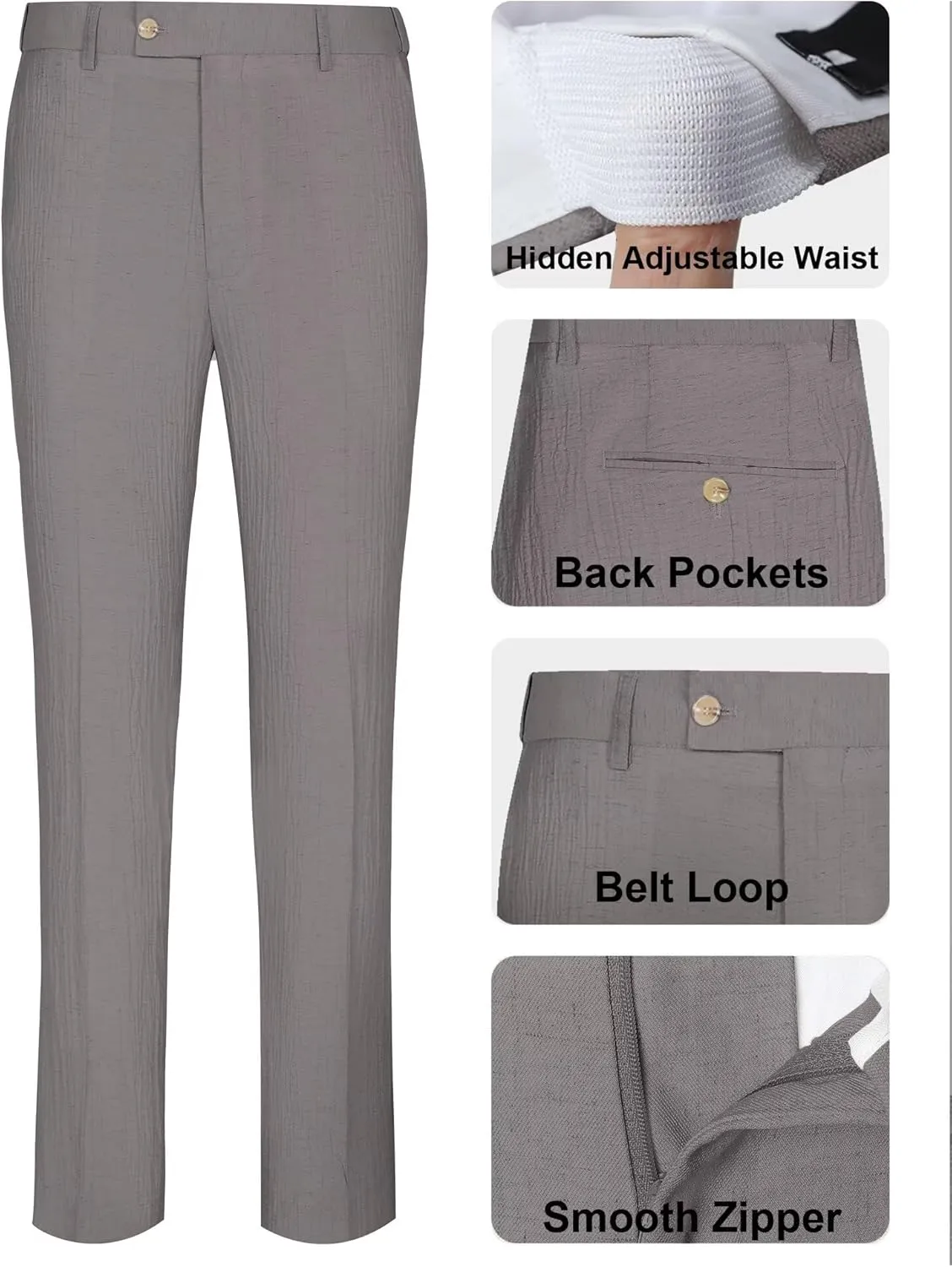 Linen Men Suit 3 Piece Slim Fit Mens Linen Suits Blazer Jackets Vest Pants Set Summer Wedding Prom Tuxedo Outfit