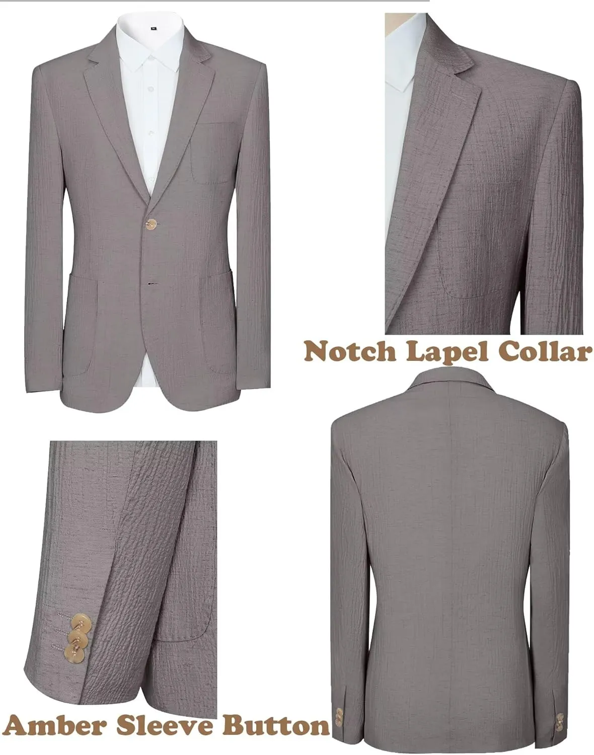 Linen Men Suit 3 Piece Slim Fit Mens Linen Suits Blazer Jackets Vest Pants Set Summer Wedding Prom Tuxedo Outfit