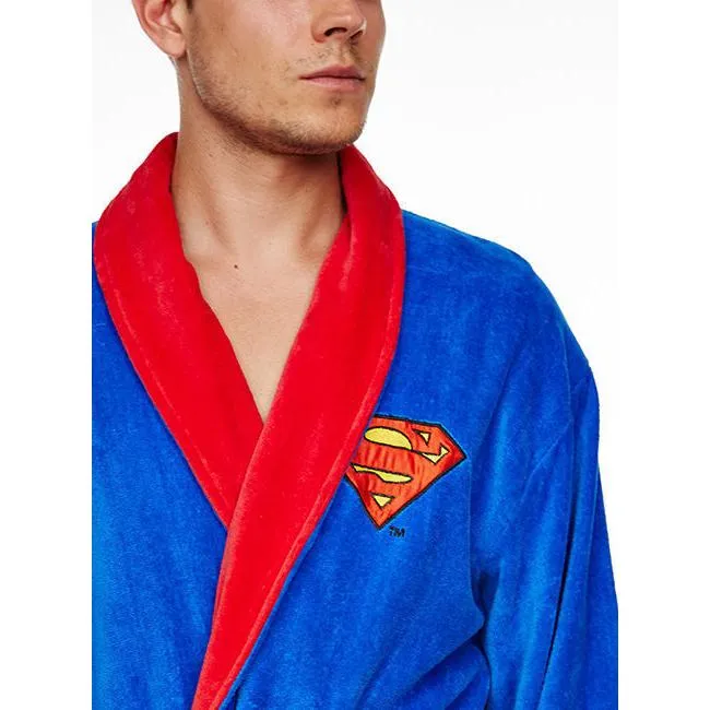 Mens Superman dressing gown / bathrobe