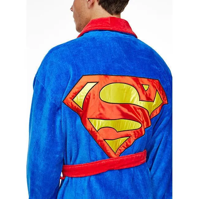 Mens Superman dressing gown / bathrobe