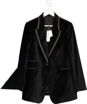 Next Black Premium Collection Womens Velvet Blazer UK 16