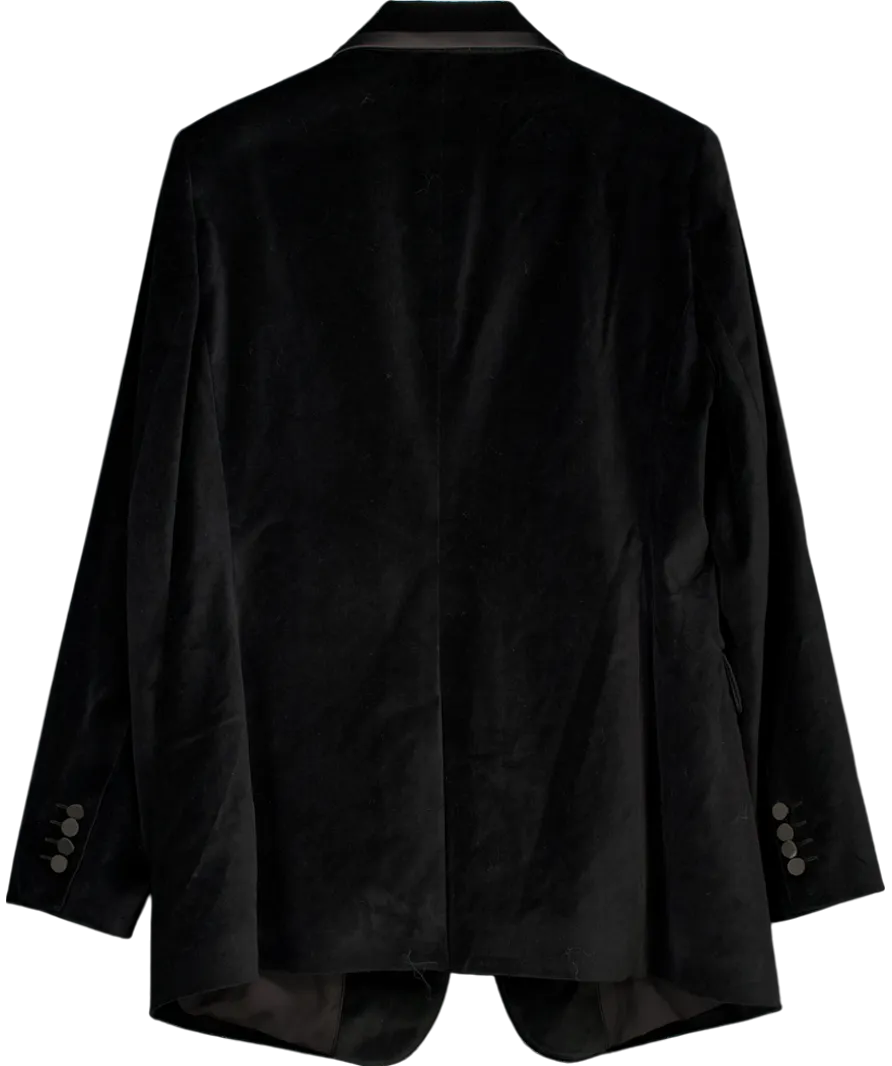 Next Black Premium Collection Womens Velvet Blazer UK 16