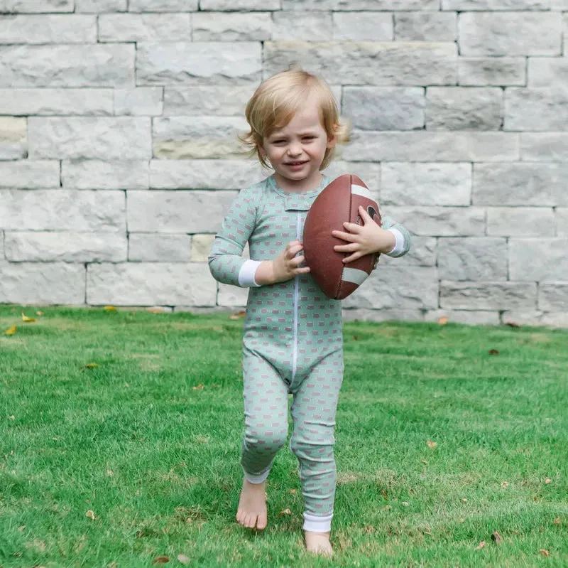 Parker Zipper Pajama- Football