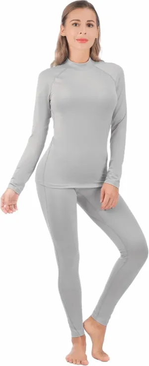 qualidyne Thermal Underwear for Women Long Johns Ultra-Soft Base Layer Pajama Set Winter Cold Weather Top and Bottom