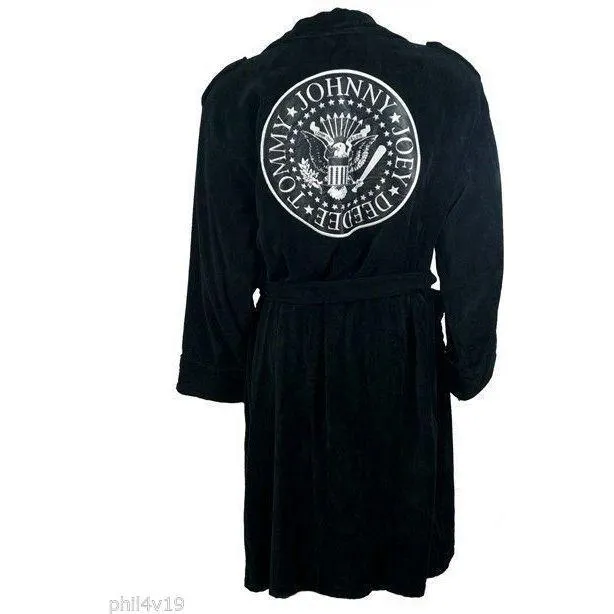 Ramones biker style Cotton Dressing gown / bathrobe (bath robe badges jacket)