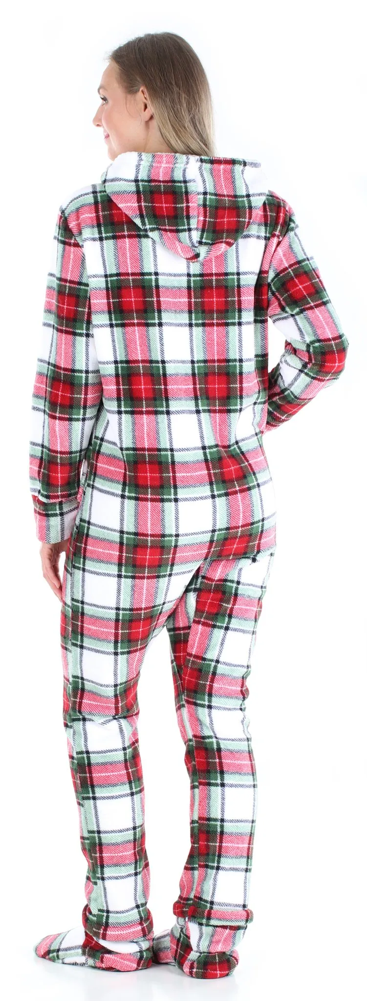 SleepytimePjs Family Matching Green Plaid Onesie Footed Pajamas