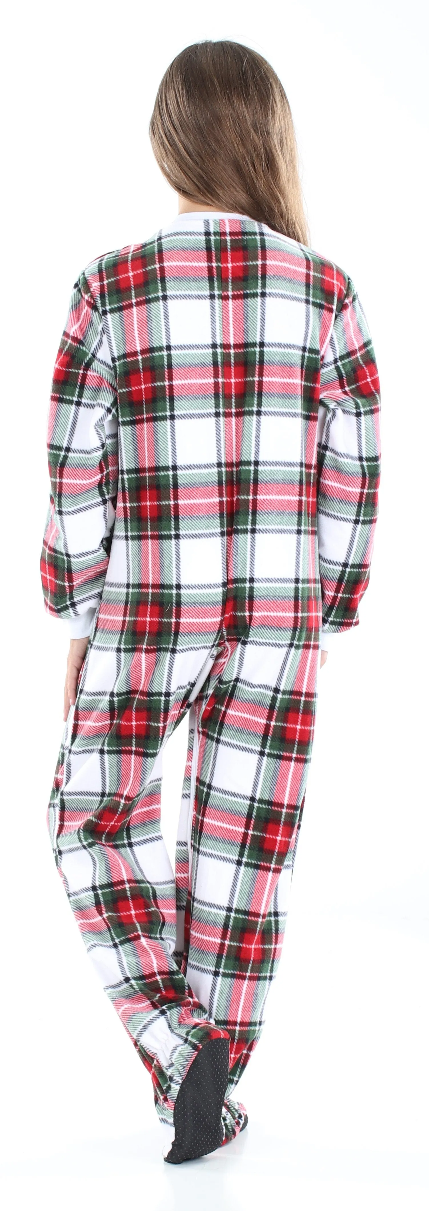 SleepytimePjs Family Matching Green Plaid Onesie Footed Pajamas