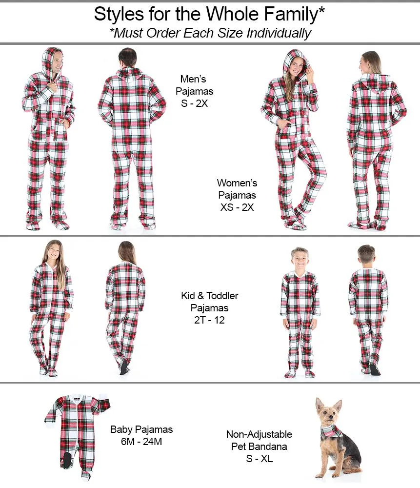 SleepytimePjs Family Matching Green Plaid Onesie Footed Pajamas