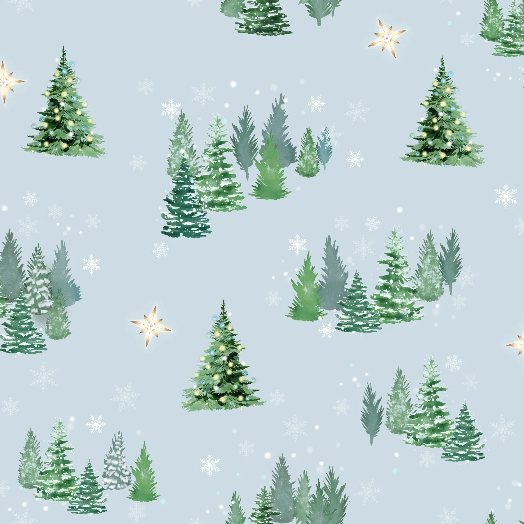 Twinkling Dream of Trees & Lights Men's Long Sleeve Pajama Set