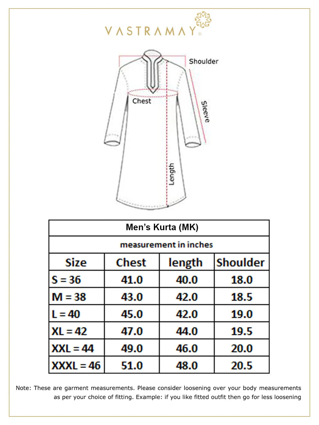 Vastramay Men's Black Mirror Georgette Kurta