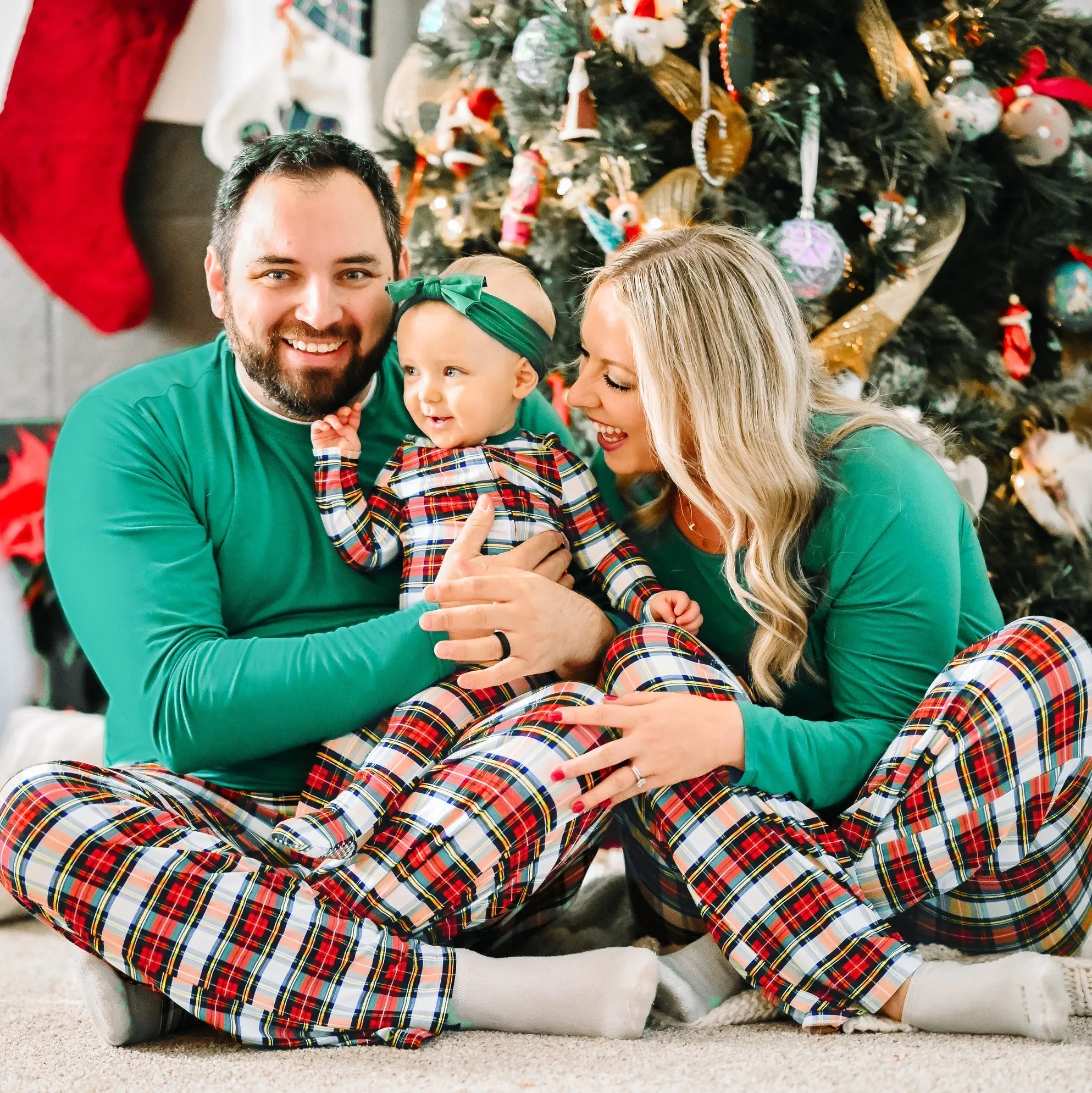 Winter Holiday Plaid Men's Long Sleeve Pajama Set
