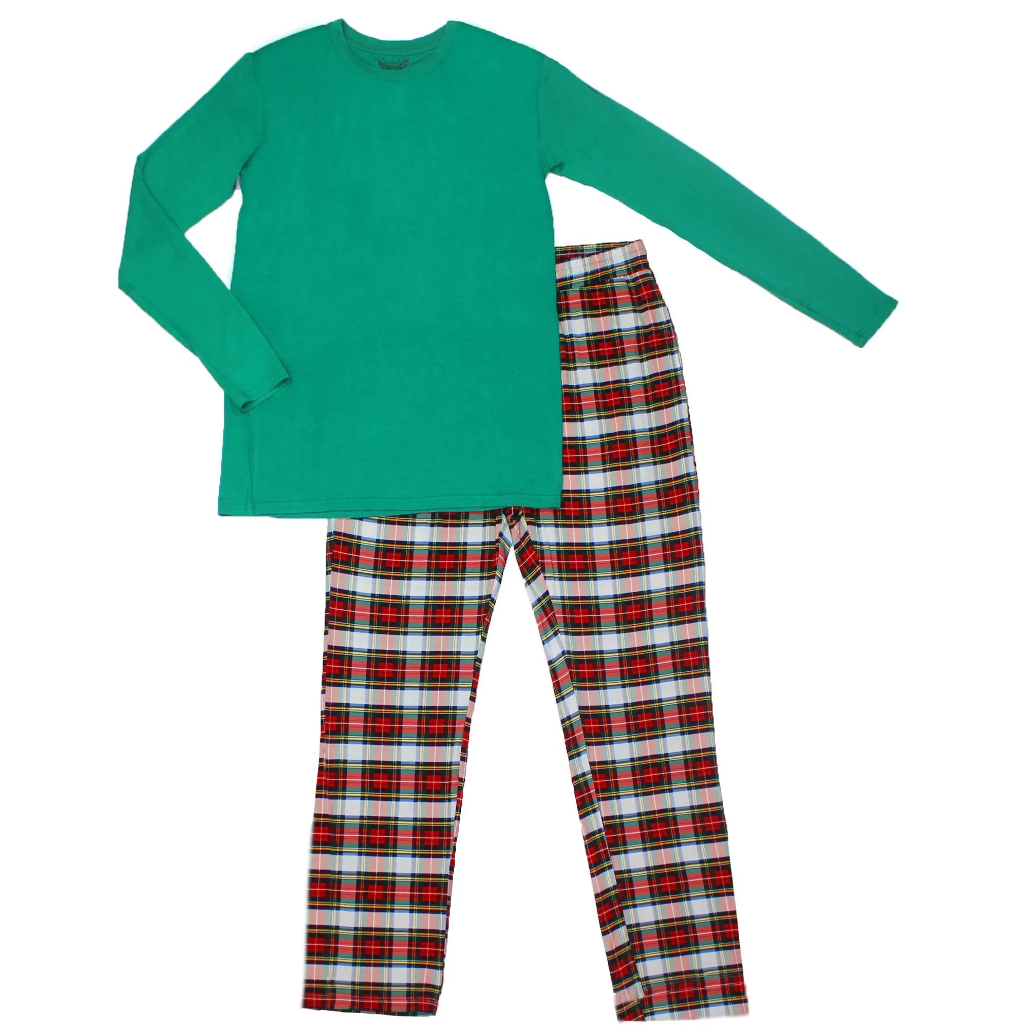 Winter Holiday Plaid Men's Long Sleeve Pajama Set