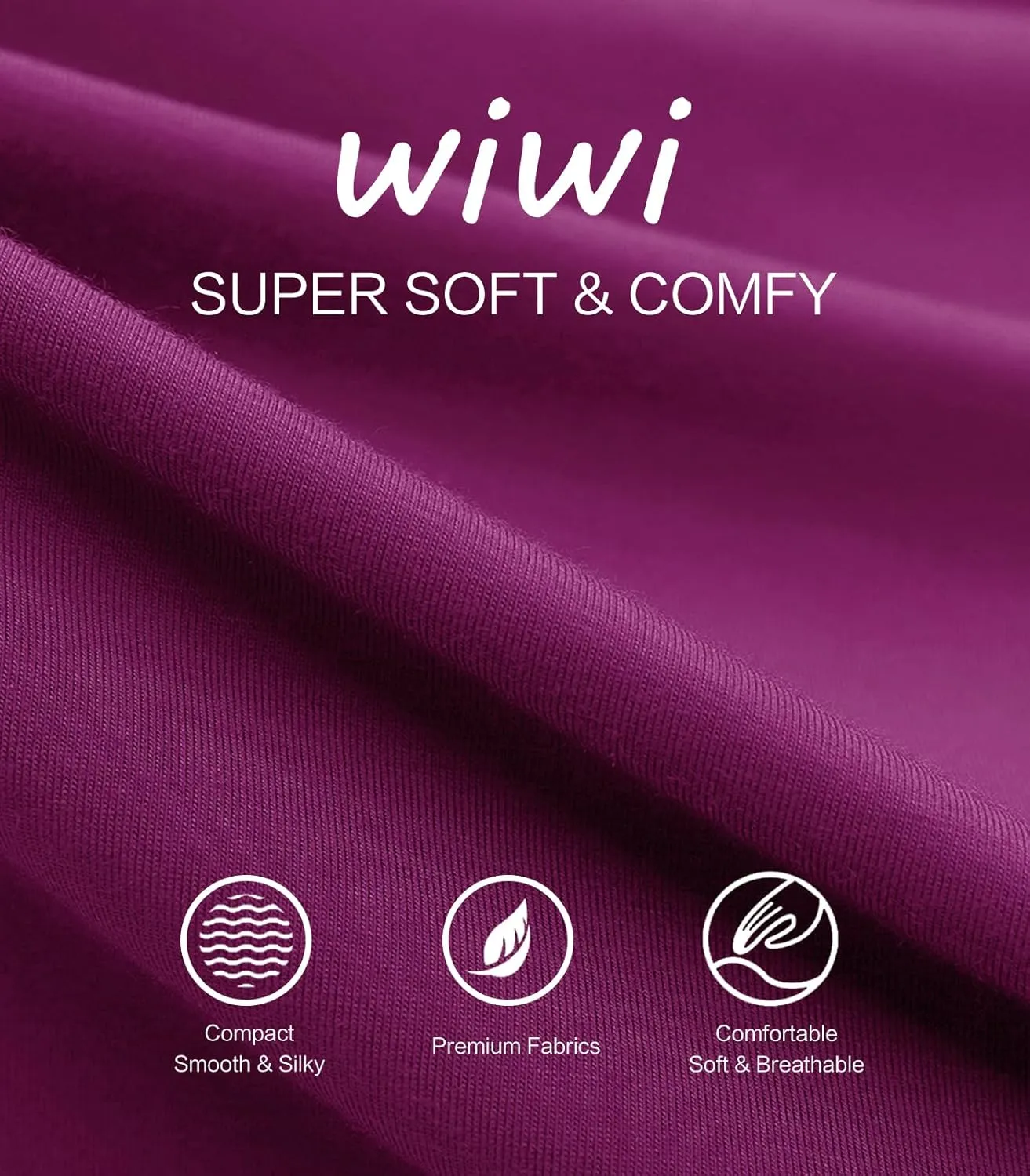 WiWi Bamboo Viscose Nightgowns for Women 3/4 Sleeve Nightshirts Sleep Shirt Plus Size Sleepwear Pajamas Dress S-4X