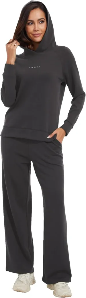 WiWi Women Outfits Sweatsuits Lounge Hoodie Set for Womens Long Sleeve Hoodies and Jogger Pant Tracksuit S-XXL