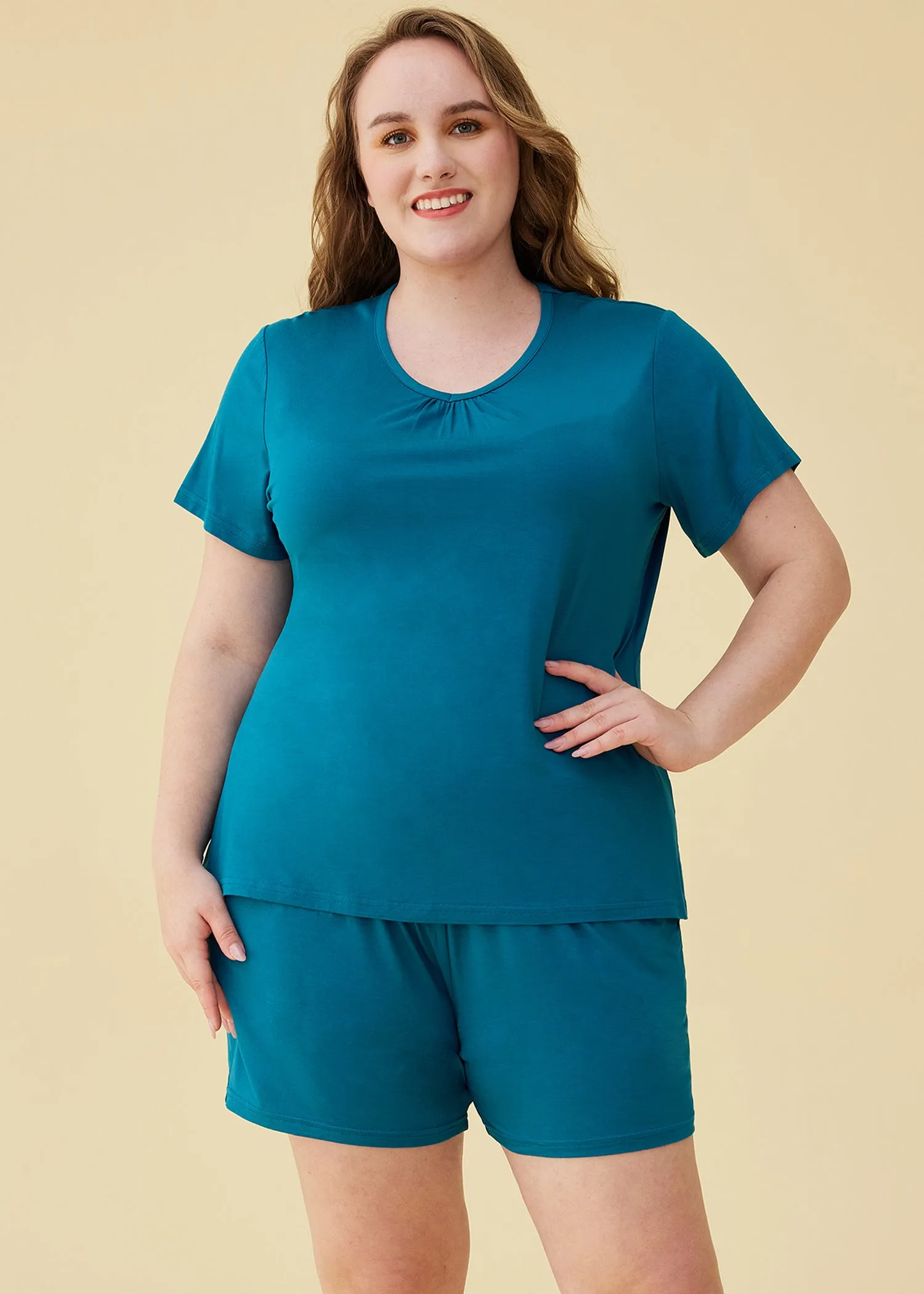 Women's Bamboo Viscose Pajamas Set Comfy Short Lounge Set